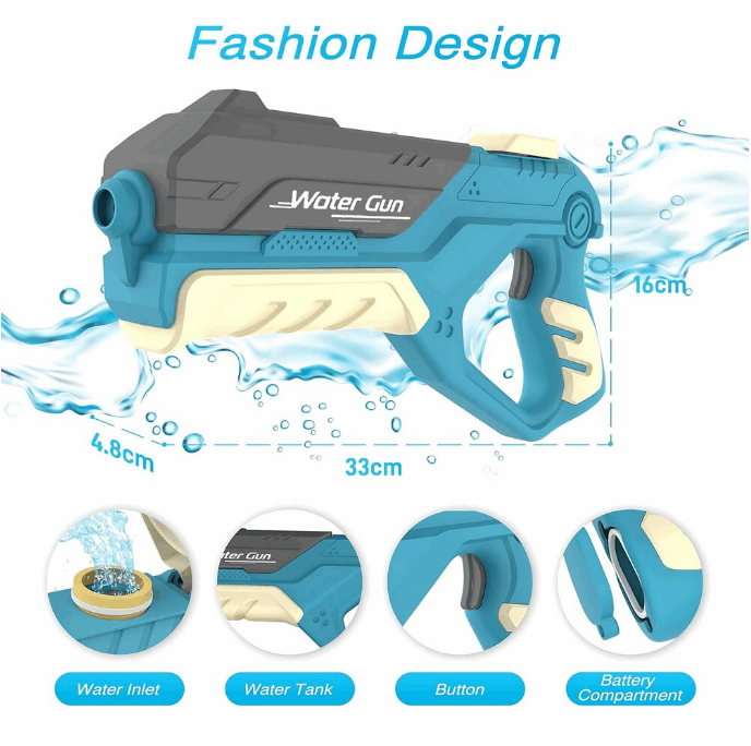 Pistol cu Apă Electric – Jet Puternic 8–10 m, Baterie Reîncărcabilă [2]