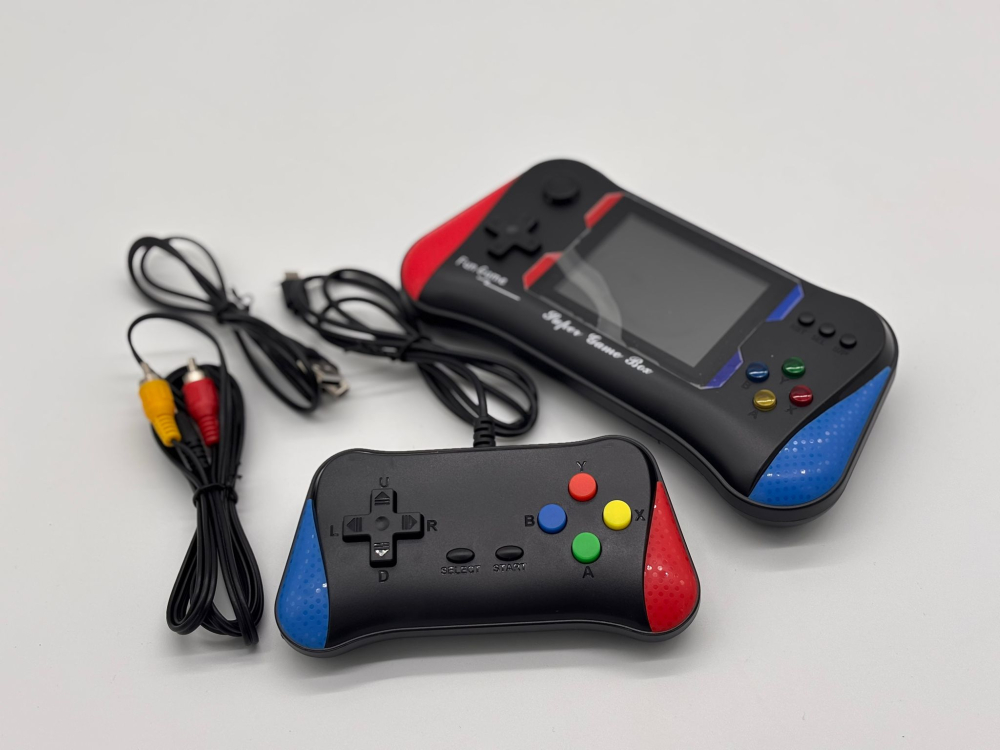 Consolă 2 Jucatori Retro Portabilă cu 500 Jocuri, Joystick pentru 2 Jucători, Conectare TV AV, Baterie Reîncărcabilă, 17.5 cm, Multiplayer [11]