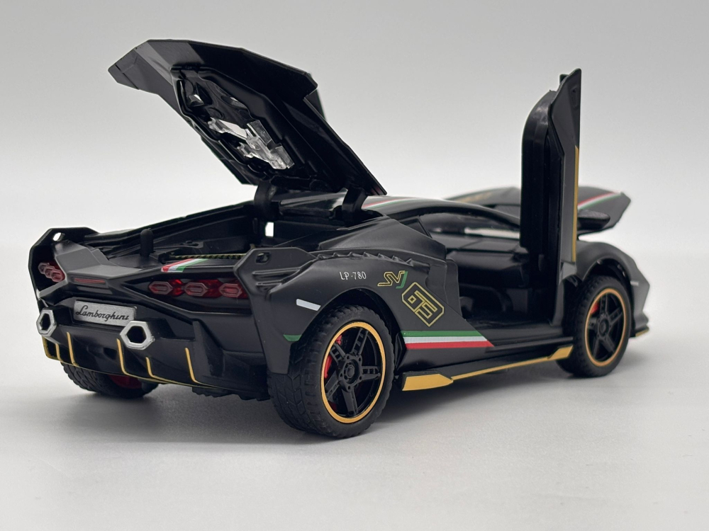 Automachetă Lamborghini Sian, din Metal, 1:32, Funcție Pull-Back, Uși și Capotă Deschizătoare, Sunete și Lumini, 16 cm [14]
