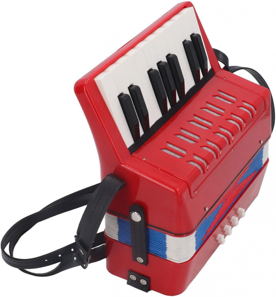 Acordeon Copii cu Clape, iStan, 23 x 38 cm - Rosu [7]