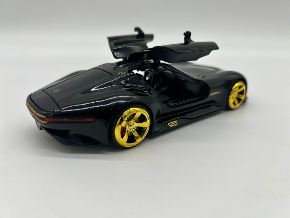 Automachetă Mercedes-Benz AMG GT Vision (Batmobile) din Metal, 15 cm, Funcție Pull-Back, Uși și Eleron Deschizătoare, Lumină și Sunet [10]