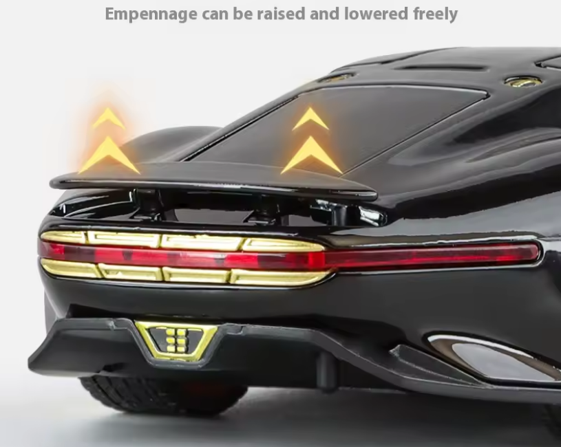 Automachetă Mercedes-Benz AMG GT Vision (Batmobile) din Metal, 15 cm, Funcție Pull-Back, Uși și Eleron Deschizătoare, Lumină și Sunet [2]