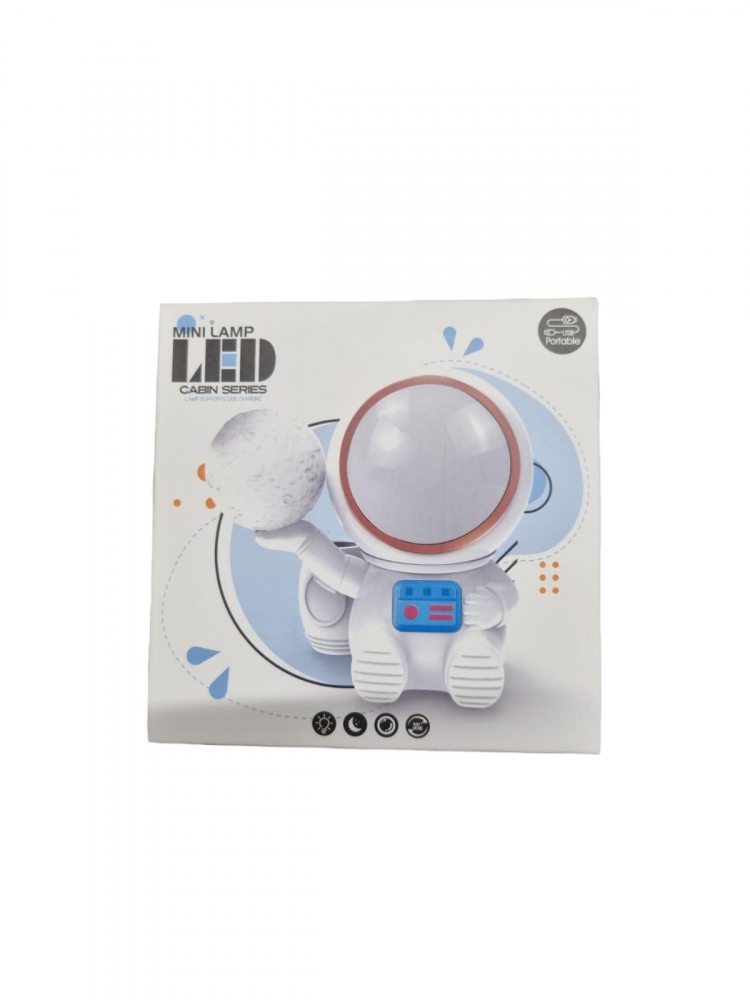 Astronaut Lampa de Veghe, Suport de Creioane si Ascutitoare, cu Multiple Culori Reglabile, Acumulator, Alb, iStan [2]