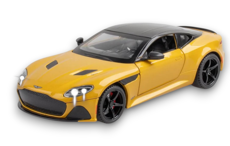 Automacheta Aston Martin DB V12, din Metal, 20 cm – Cu Lumini, Sunete, Funcție Pull-Back și Elemente Mobile [2]