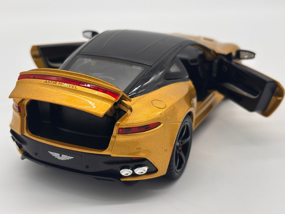 Automacheta Aston Martin DB V12, din Metal, 20 cm – Cu Lumini, Sunete, Funcție Pull-Back și Elemente Mobile [11]