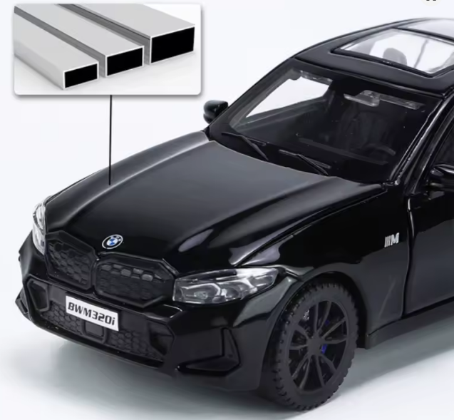 Automacheta BMW Seria 3 320i – Pachet M, din Metal, cu Sunete, Lumini, Roti Directionabile, Elemente Mobile, 15.5 cm [2]