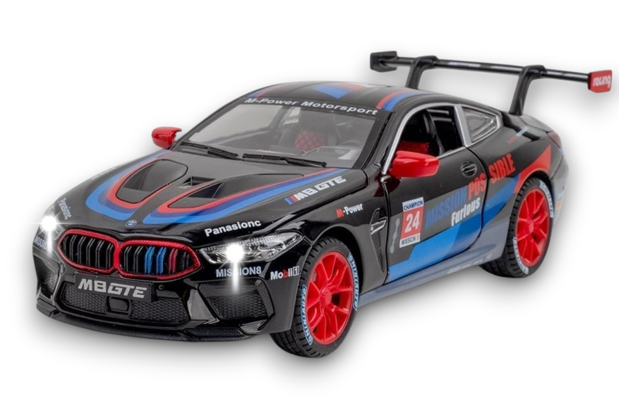 Automacheta BMW M8 Competition, din Metal – 16 cm, Sunete și Lumini, Funcție Pull Back si Elemente Mobile [6]