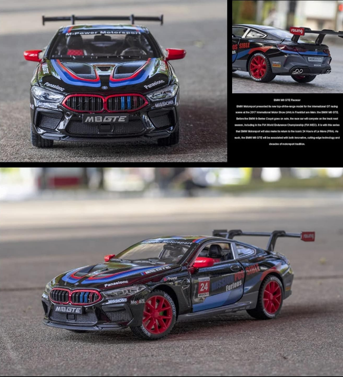 Automacheta BMW M8 Competition, din Metal – 16 cm, Sunete și Lumini, Funcție Pull Back si Elemente Mobile [4]