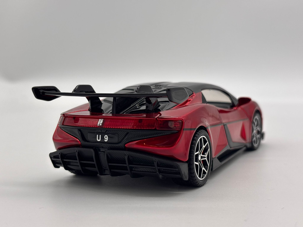 Automachetă BYD Yangwang U9 din Metal, 1:32, Funcție Pull-Back, Uși, Capotă și Portbagaj Deschizătoare, Lumină și Sunet, 15 cm [10]