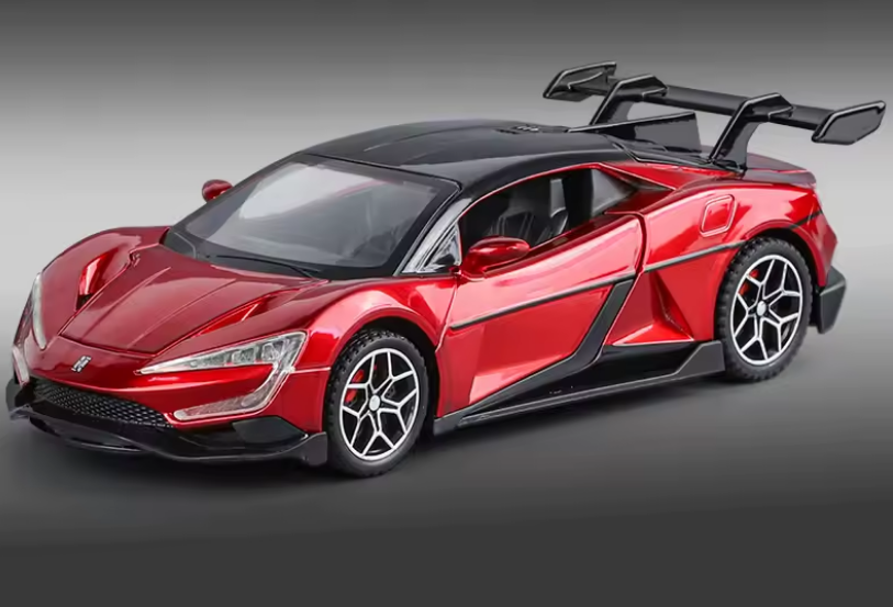 Automachetă BYD Yangwang U9 din Metal, 1:32, Funcție Pull-Back, Uși, Capotă și Portbagaj Deschizătoare, Lumină și Sunet, 15 cm [2]