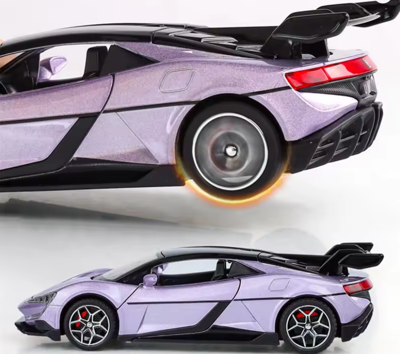 Automachetă BYD Yangwang U9 din Metal, 1:32, Funcție Pull-Back, Uși, Capotă și Portbagaj Deschizătoare, Lumină și Sunet, 15 cm [3]