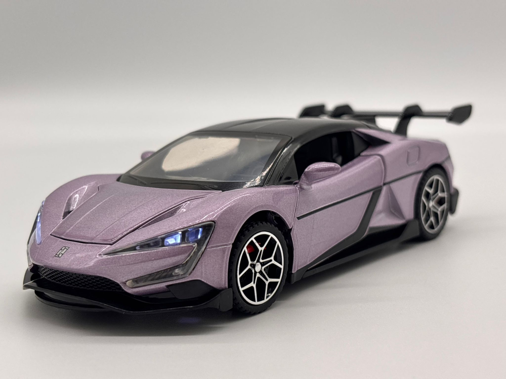 Automachetă BYD Yangwang U9 din Metal, 1:32, Funcție Pull-Back, Uși, Capotă și Portbagaj Deschizătoare, Lumină și Sunet, 15 cm [16]