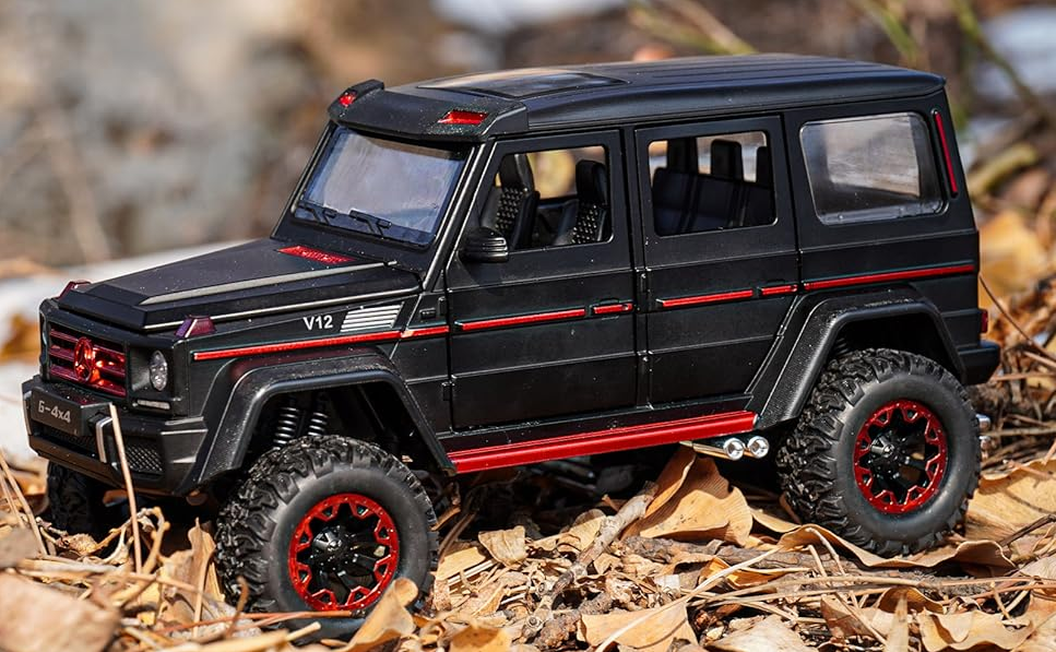 Automacheta Mercedes-Benz G Class V12, din Metal cu Fum pe baza de Apă, Sunete, Elemente Mobile, Lumini și Funcție Pull-Back – 20 cm [6]