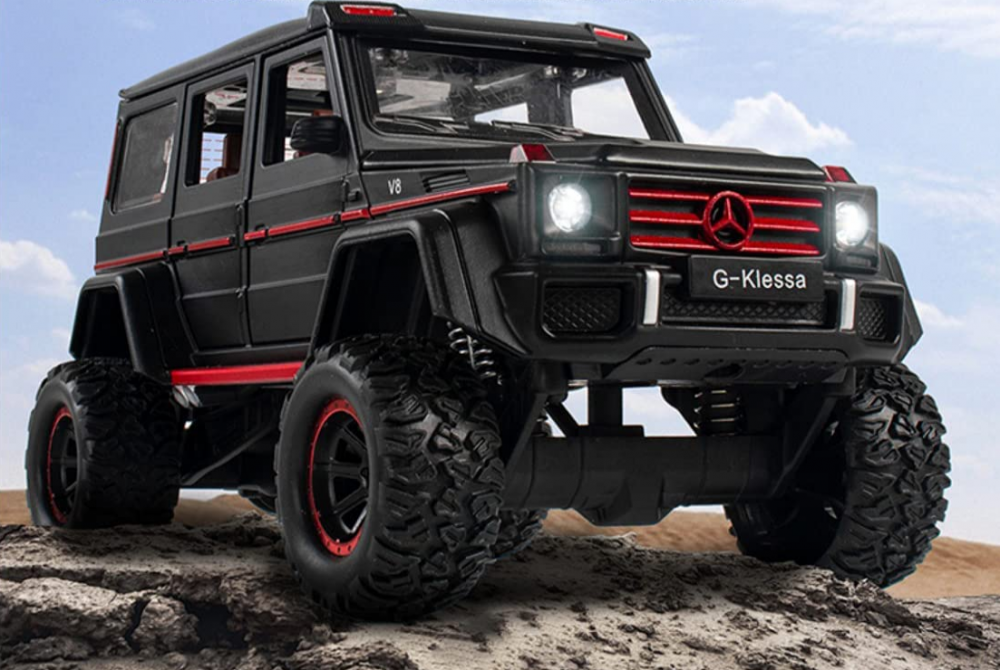 Automacheta Mercedes-Benz G Class V12, din Metal cu Fum pe baza de Apă, Sunete, Elemente Mobile, Lumini și Funcție Pull-Back – 20 cm [2]