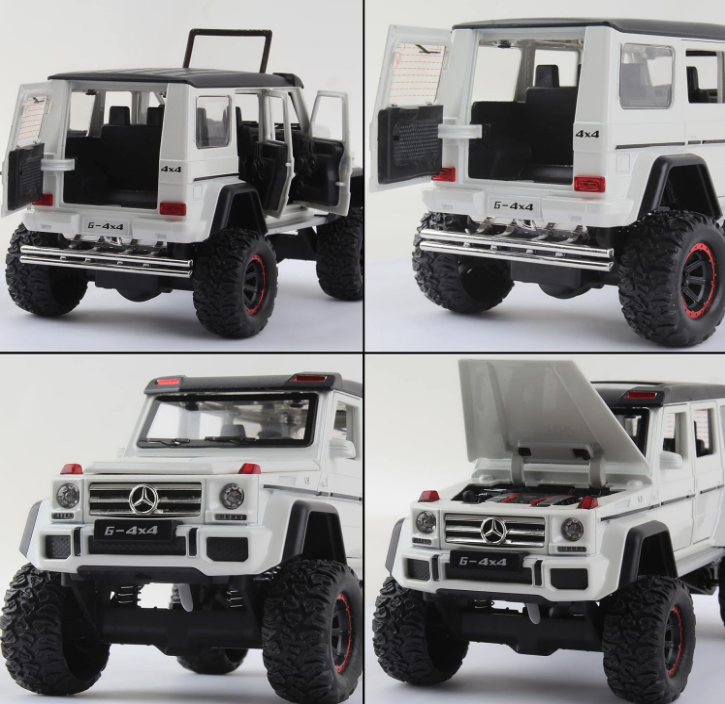 Automacheta Mercedes-Benz G Class V12, din Metal cu Fum pe baza de Apă, Sunete, Elemente Mobile, Lumini și Funcție Pull-Back – 20 cm [10]