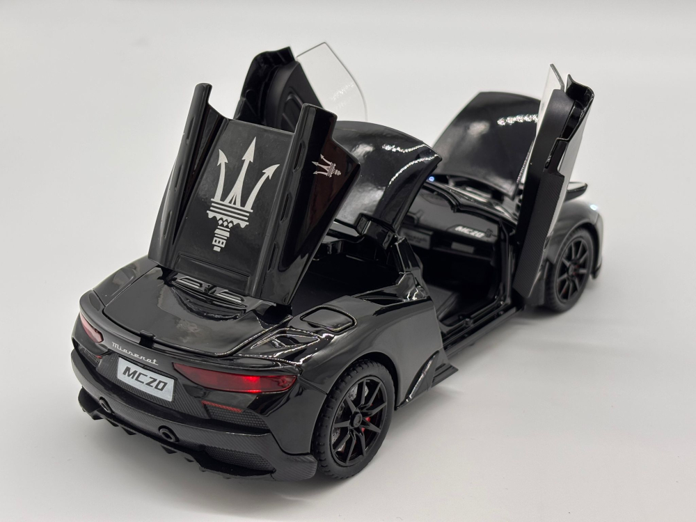 Automachetă Maserati MC20 Decapotabilă, 21 cm, Funcție Pull-Back, Uși, Capotă și Portbagaj Deschizătoare, Sunete și Lumină Realistă [4]