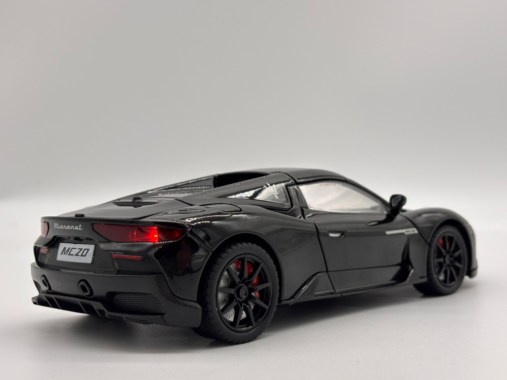 Automachetă Maserati MC20 Decapotabilă, 21 cm, Funcție Pull-Back, Uși, Capotă și Portbagaj Deschizătoare, Sunete și Lumină Realistă [11]