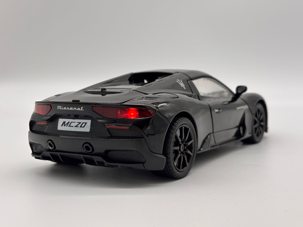 Automachetă Maserati MC20 Decapotabilă, 21 cm, Funcție Pull-Back, Uși, Capotă și Portbagaj Deschizătoare, Sunete și Lumină Realistă [16]