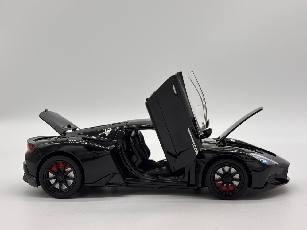 Automachetă Maserati MC20 Decapotabilă, 21 cm, Funcție Pull-Back, Uși, Capotă și Portbagaj Deschizătoare, Sunete și Lumină Realistă [18]