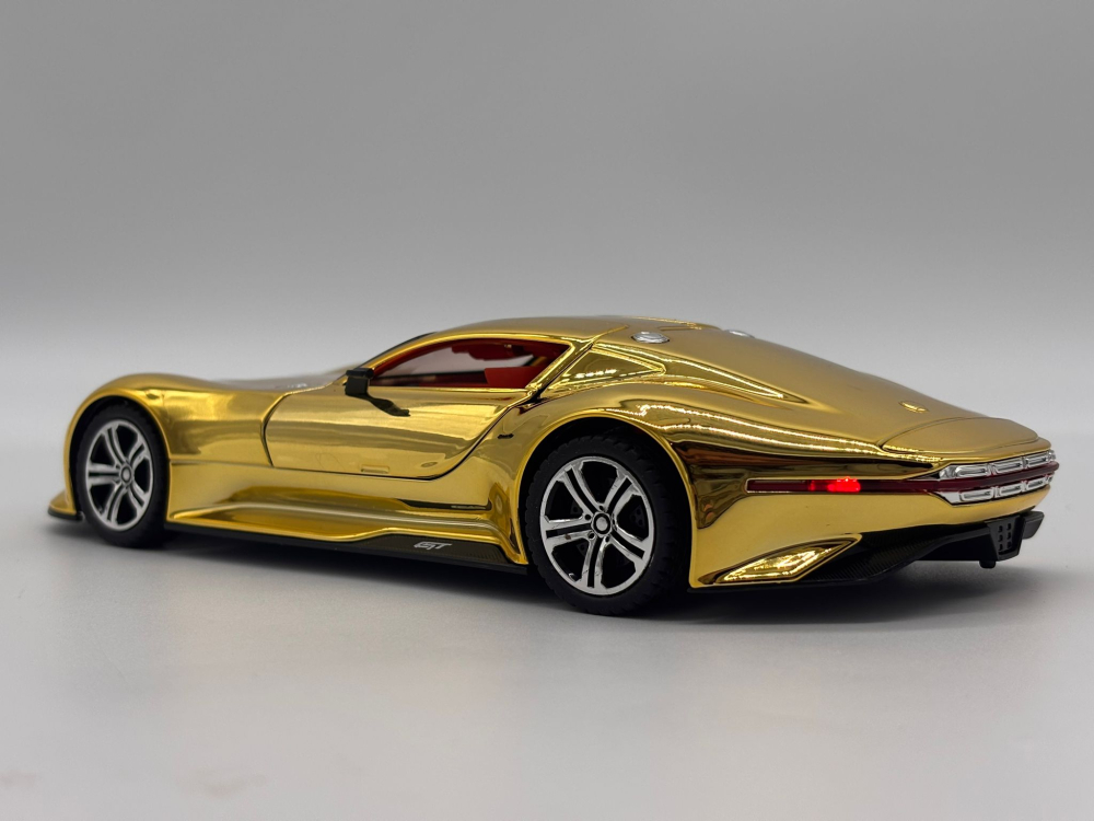 Automachetă Mercedes-Benz AMG GT Vision (Batmobile) din Metal, 1:24, Funcție Pull-Back, Uși și Eleron Deschizătoare, Lumină și Sunet, 21 cm [5]