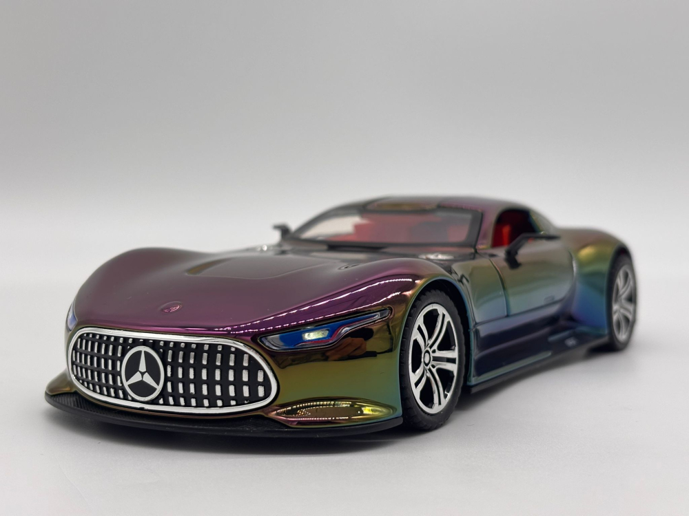 Automachetă Mercedes-Benz AMG GT Vision (Batmobile) din Metal, 1:24, Funcție Pull-Back, Uși și Eleron Deschizătoare, Lumină și Sunet, 21 cm [11]