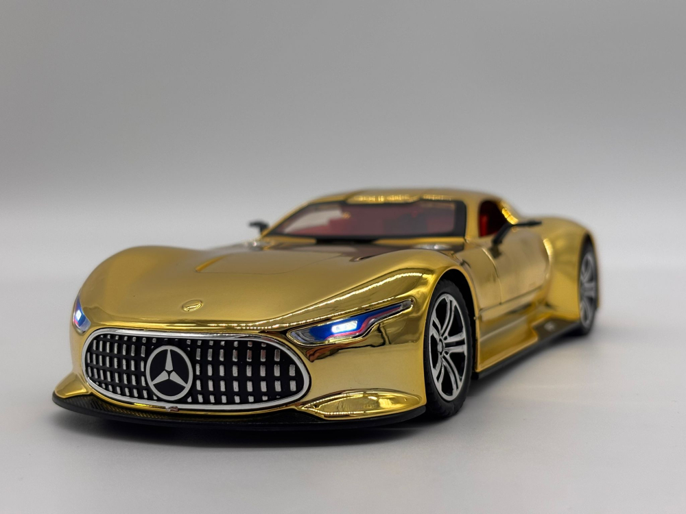 Automachetă Mercedes-Benz AMG GT Vision (Batmobile) din Metal, 1:24, Funcție Pull-Back, Uși și Eleron Deschizătoare, Lumină și Sunet, 21 cm [12]