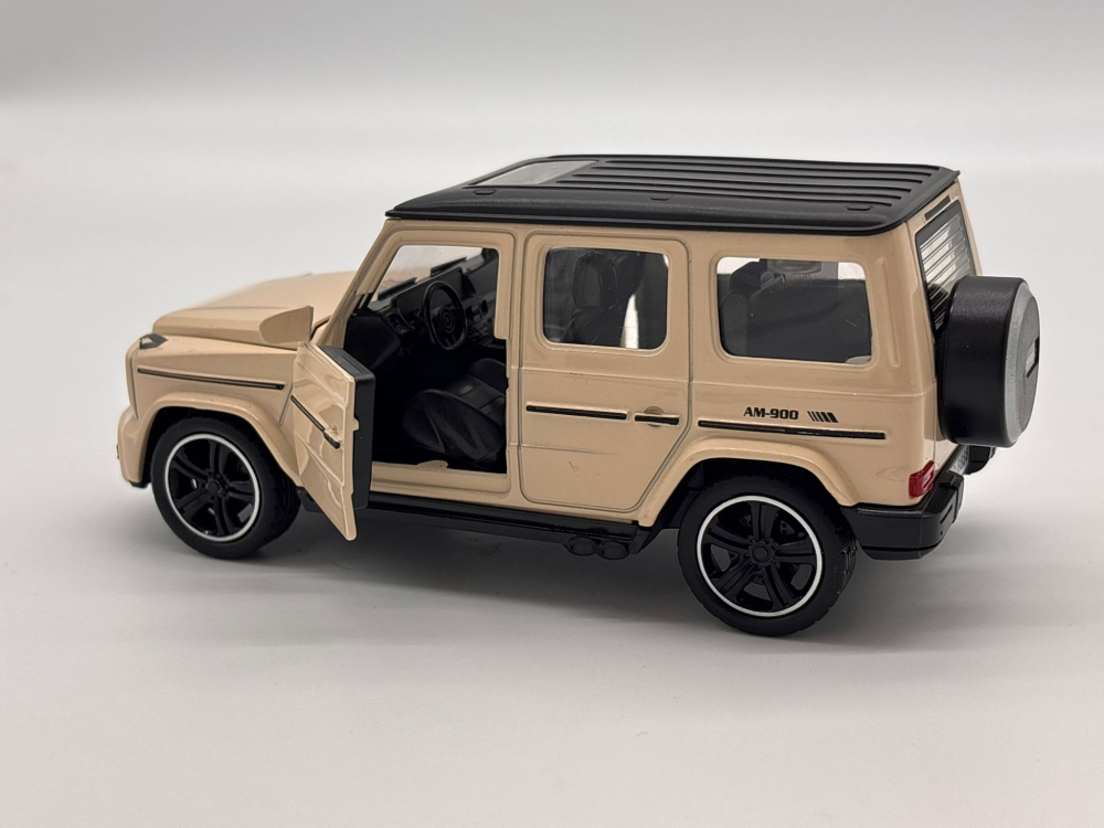 Automachetă Mercedes G-Class din Metal, 1:32, Funcție Pull-Back, Uși și Portbagaj Deschizătoare, Faruri Funcționale, 16 cm [5]