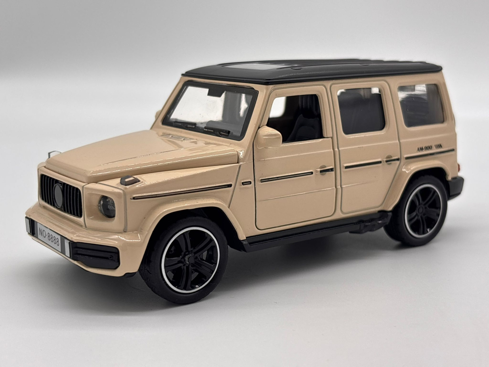 Automachetă Mercedes G-Class din Metal, 1:32, Funcție Pull-Back, Uși și Portbagaj Deschizătoare, Faruri Funcționale, 16 cm [2]