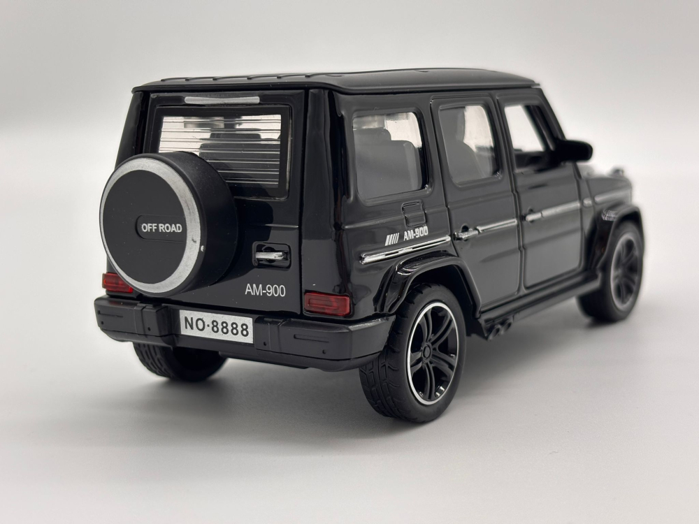 Automachetă Mercedes G-Class din Metal, 1:32, Funcție Pull-Back, Uși și Portbagaj Deschizătoare, Faruri Funcționale, 16 cm [10]