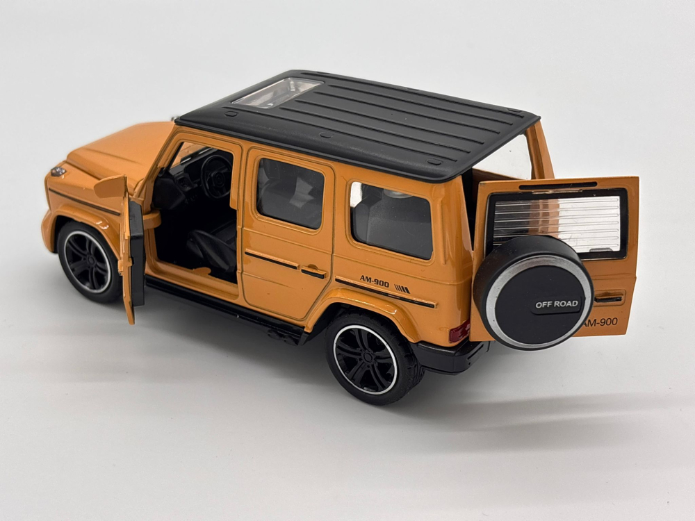 Automachetă Mercedes G-Class din Metal, 1:32, Funcție Pull-Back, Uși și Portbagaj Deschizătoare, Faruri Funcționale, 16 cm [6]
