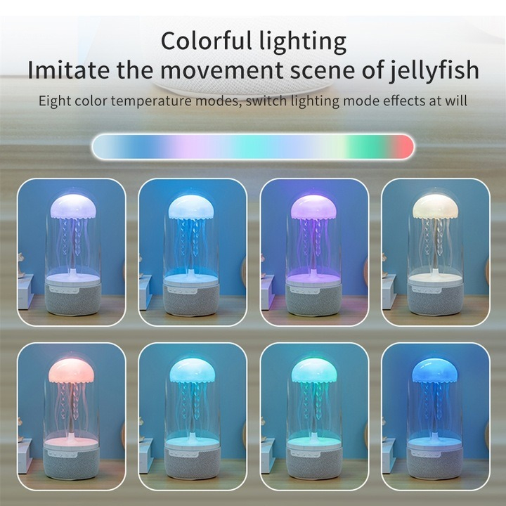 Boxă Portabilă Jellyfish S+. Bluetooth, Lumini Ambientale Colorate, TF Card & Audio Input [4]