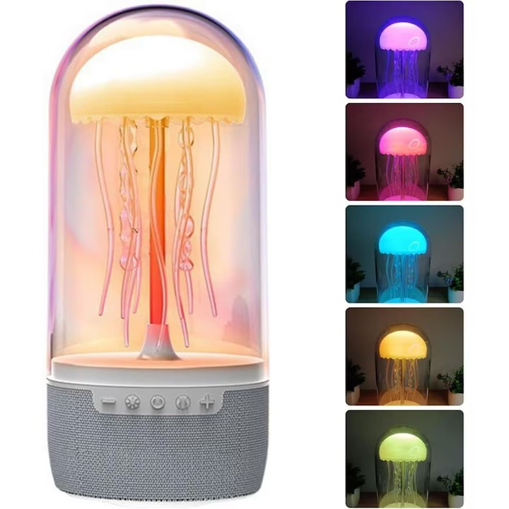 Boxă Portabilă Jellyfish S+. Bluetooth, Lumini Ambientale Colorate, TF Card & Audio Input [2]