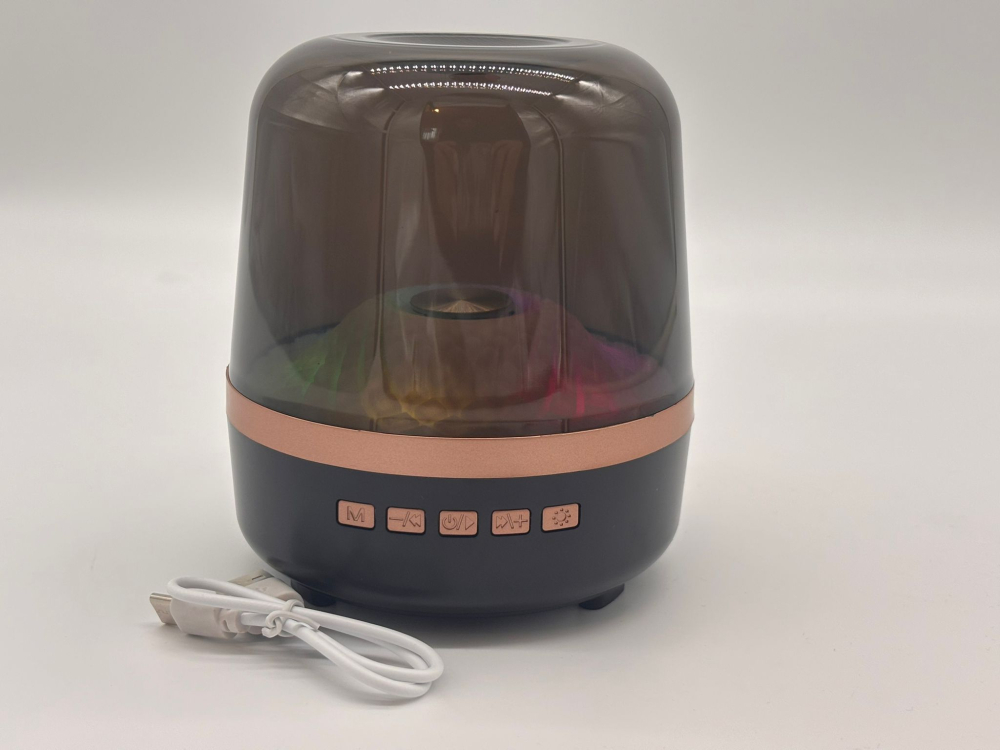 Boxa Transparentă RGB Portabilă, 12 cm, Bluetooth, USB, AUX, TF, DC5V, Cu Cablu Încărcare Inclus [12]