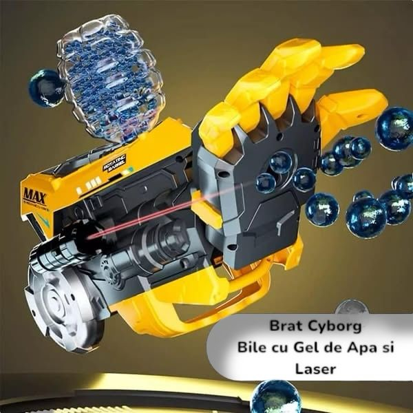 Brat Cyborg cu Bile cu Gel de Apa si Laser, Ochelari de Protectie – Reincarcabil, Compatibil cu Bile Universale de 7-8 mm [2]