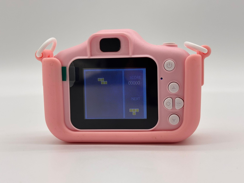 Cameră Foto Digitală pentru Copii, cu Husă Detasabilă, Suport Micro Card SD,Cablu USB și Agățătoare Tip Breloc, Jocuri Snake și Tetris, Funcție Selfie, Muzică și Fotografiere [13]