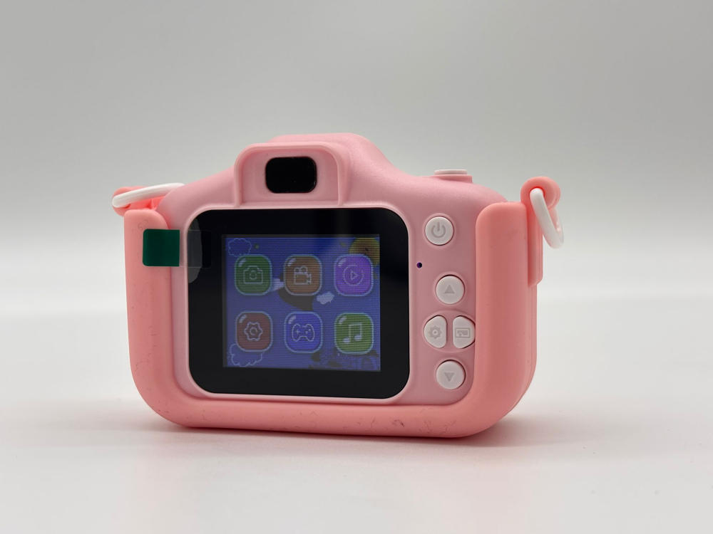 Cameră Foto Digitală pentru Copii, cu Husă Detasabilă, Suport Micro Card SD,Cablu USB și Agățătoare Tip Breloc, Jocuri Snake și Tetris, Funcție Selfie, Muzică și Fotografiere [16]