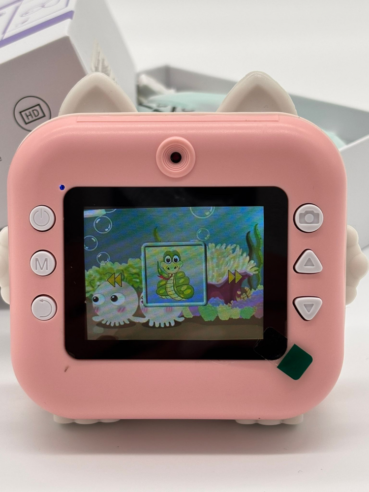 Camera Foto Digitala pentru Copii cu imprimare instant – Ecran HD, Filmare, Jocuri, Cablu Tip C, Curea și 3 Role incluse [11]