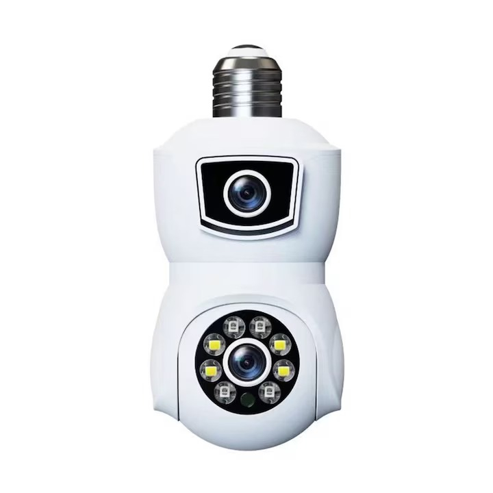 Cameră Supraveghere V380 Pro Smart, 2 Obiective, WiFi, 4MP, Vizualizare dublă, Infrarosu, Rotire 360° , Audio Bidirecțional, Control din Aplicatie ("V380 PRO" pe Magazin Play/App Store ) [6]