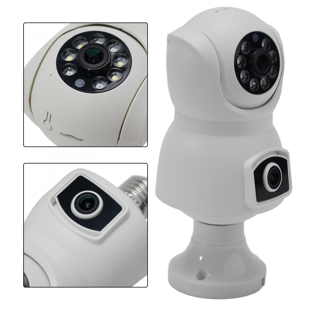 Cameră Supraveghere V380 Pro Smart, 2 Obiective, WiFi, 4MP, Vizualizare dublă, Infrarosu, Rotire 360° , Audio Bidirecțional, Control din Aplicatie ("V380 PRO" pe Magazin Play/App Store ) [14]