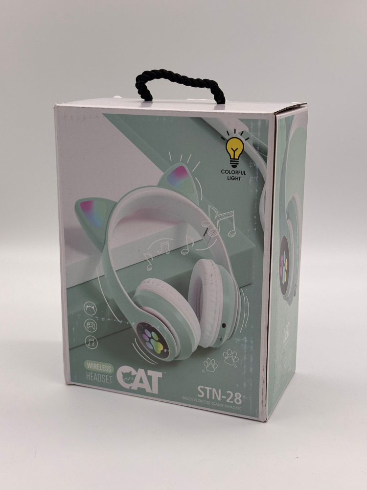 Căști Wireless cu Urechi de Pisică , Lumini LED, Bass Puternic, TF Card, Bluetooth 5.0, Autonomie 7 Ore, STN-28 [11]