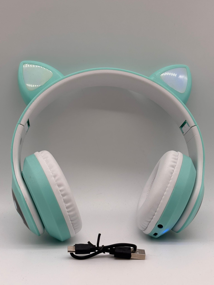 Căști Wireless cu Urechi de Pisică , Lumini LED, Bass Puternic, TF Card, Bluetooth 5.0, Autonomie 7 Ore, STN-28 [9]
