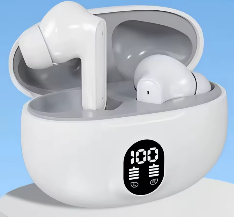 Casti wireless cu izolare a zgomotului, In-ear Bluetooth, Casti Wireless Audio, Fara fir, Afisaj Digital, Casti Bluetooth 5.4, Autonomie Bluetooth 42 ore, Microfon Audio HD, Control touch, Latenta Wir [2]