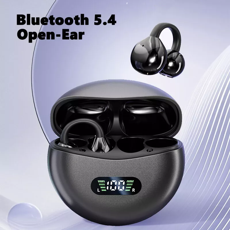 Casti Wireless Tip Huawei FreeClip Earbud, Bluetooth, Open-ear, Microfon, Afisaj Digital, Compatibile iPhone, Samsung, Huawei [2]