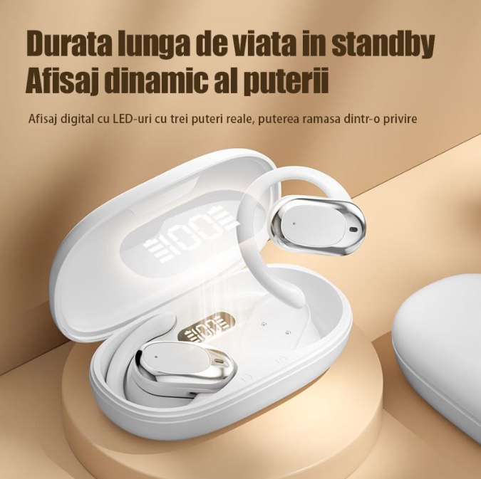 Căști Wireless X97 Sport – Bluetooth 5.49, 9h Autonomie, Calitate Audio Premium, Mod Dual, Confort Maxim, Carcasa cu Display LED [6]