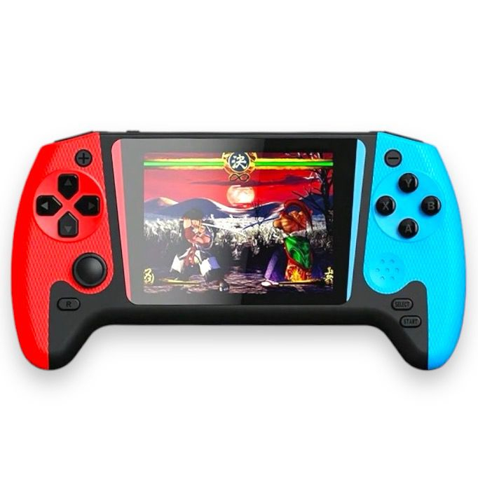 Consola de Jocuri Portabila - 500 Jocuri Clasice, Conectare la Televizor prin Cablu AV, Ecran Color HD, Baterie de Lunga Durata, Reincarcabila USB - Multicolor [1]