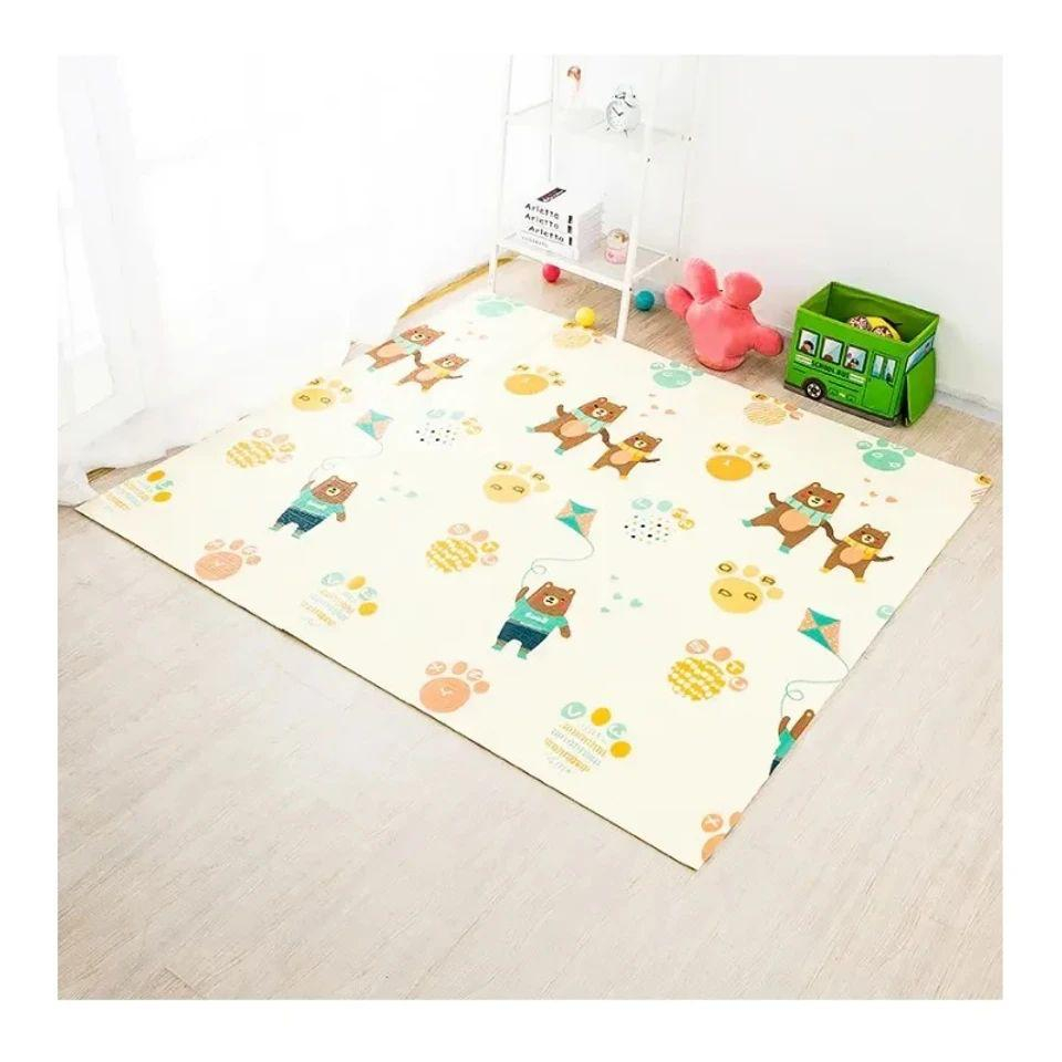 Covor de Joaca, din Spuma, Toamna si Animale, cu 2 Fete, 180×200 cm [5]