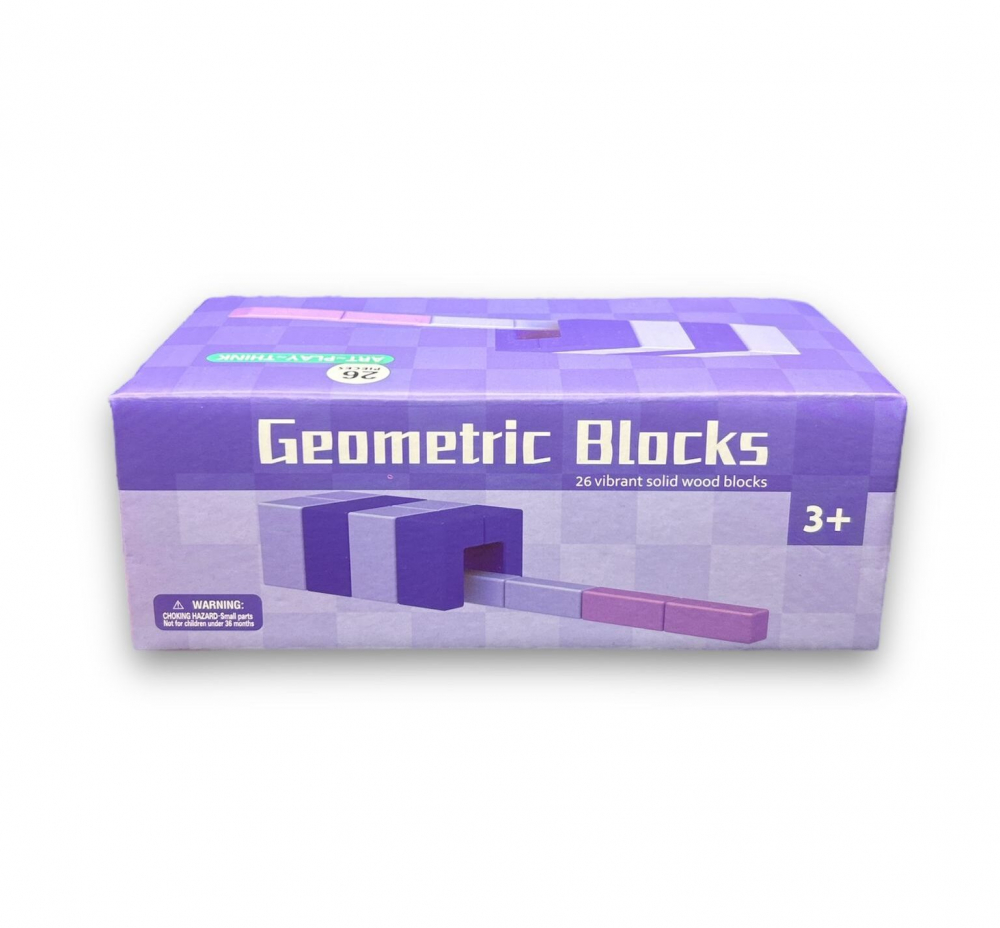 Cuburi de Construit Diverse Forme, 26 de Piese, Geometric Blocks [2]