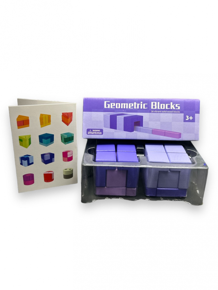 Cuburi de Construit Diverse Forme, 26 de Piese, Geometric Blocks [3]
