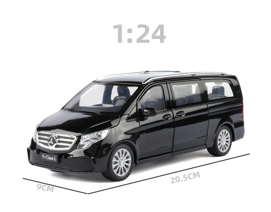 Masinuta Mercedes-Benz Vito Duba, din Metal, Pull Back, Lumini si Sunete, Usi si Portbagaj Funcionale, Interior Detaliat 1:1 [6]