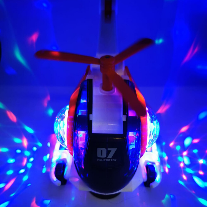 Elicopter de Jucarie cu Baterii, Lumini si Sunete, cu Proiectie, iStan® - Rosu [3]